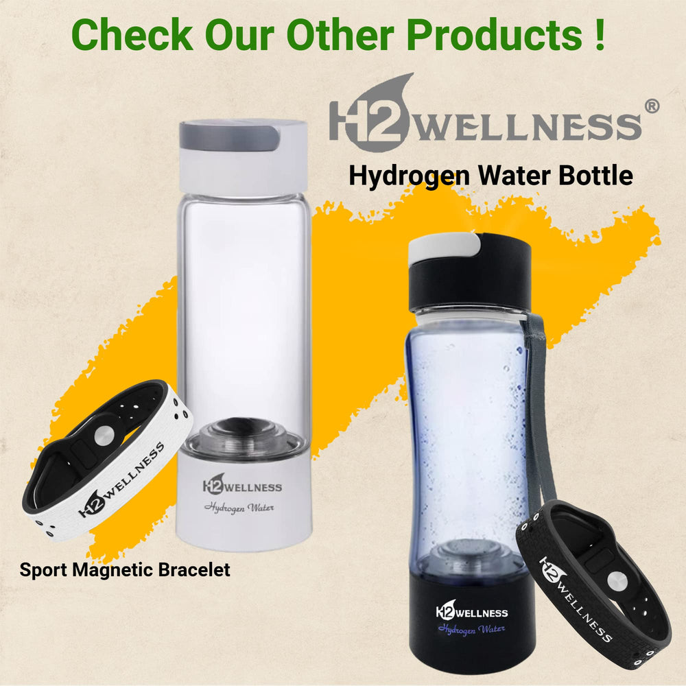 H2WELLNESS adjustable clasp demonstrating wrist size range