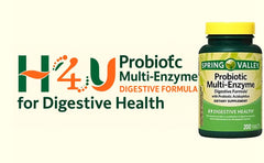 H4U Spring Valley bottle with neutral background suggests convenient digestive support