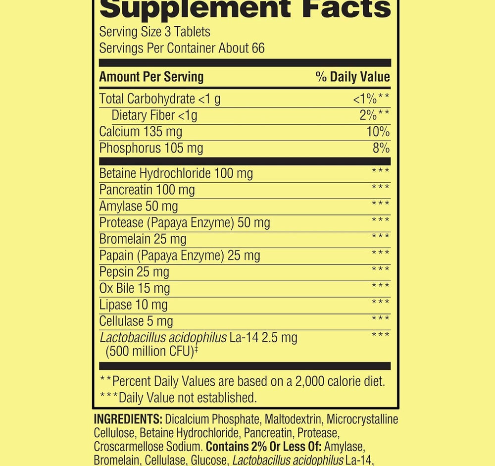 H4U Spring Valley probiotic tablets label highlights digestive health and balance