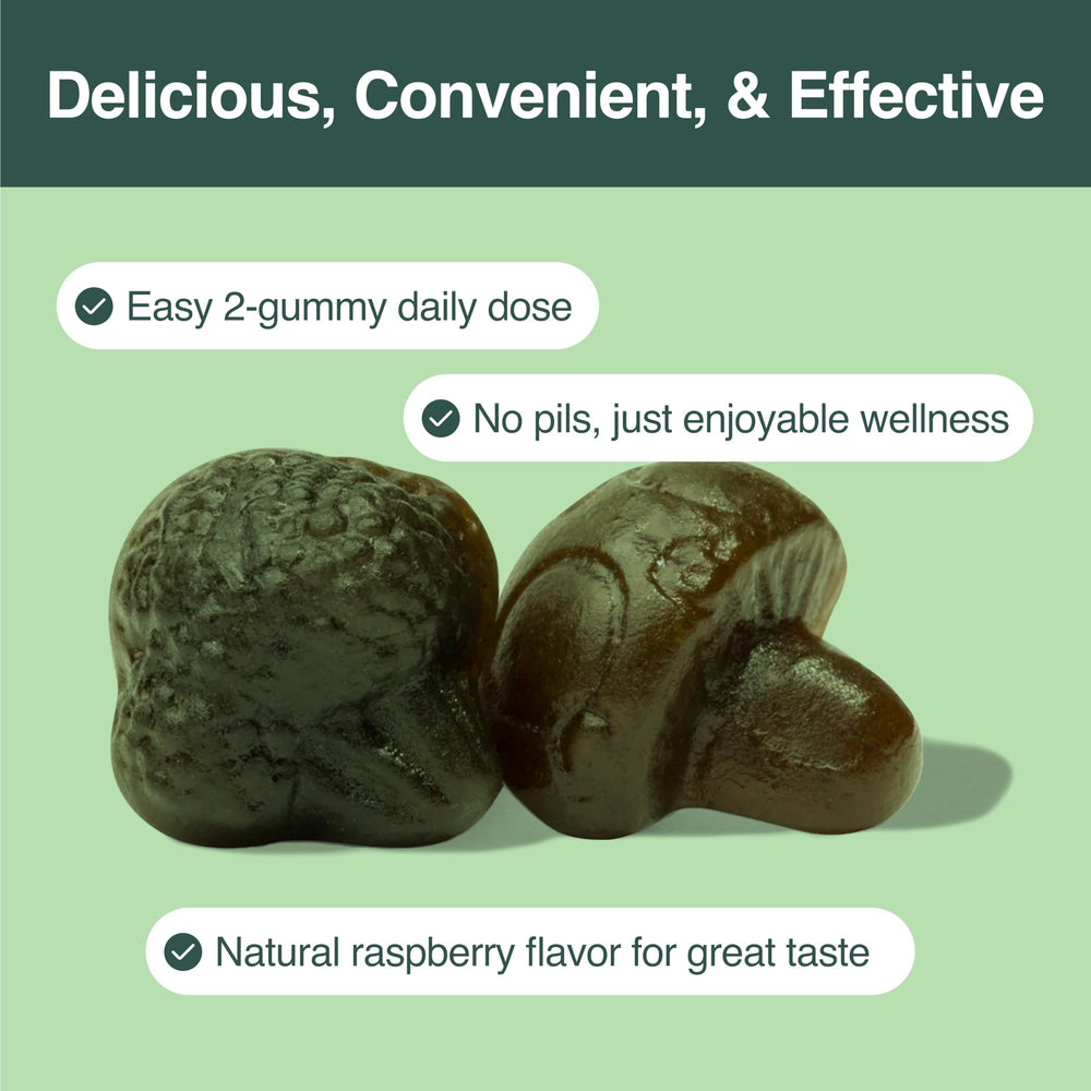 Gummies taken out of the bottle for on the go use