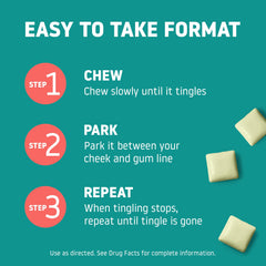 Habitrol nicotine gum mint flavor close-up highlighting refreshing taste.