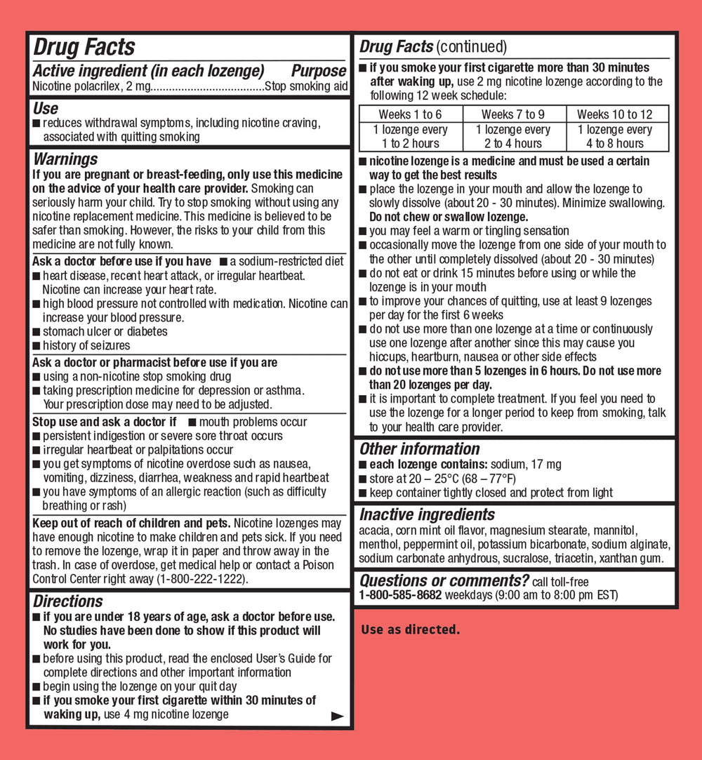 Habitrol 2 mg lozenge close-up ideal for on the go craving relief