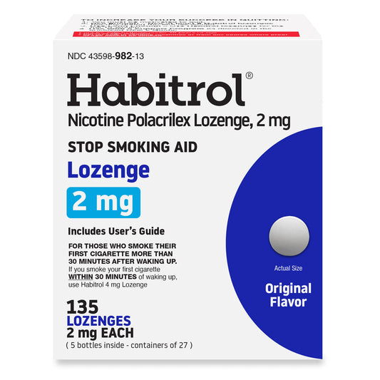Habitrol 2 mg original lozenges packaging shown for discreet quitting