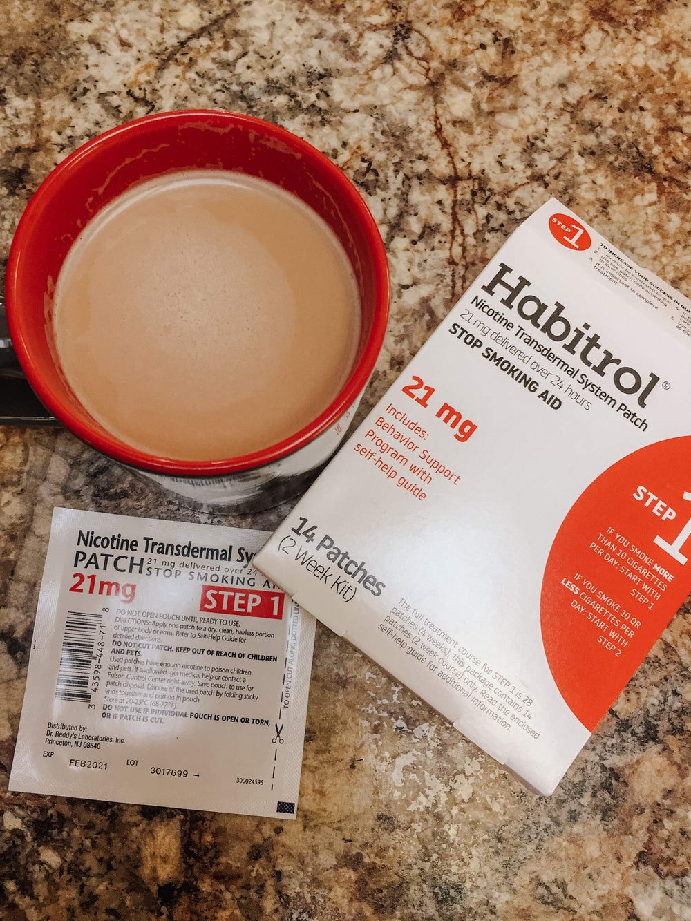 Habitrol packaging closeup showing patches and branding