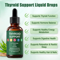 Habohuse Kindled Thyroid Drops dropper in action for sublingual absorption.