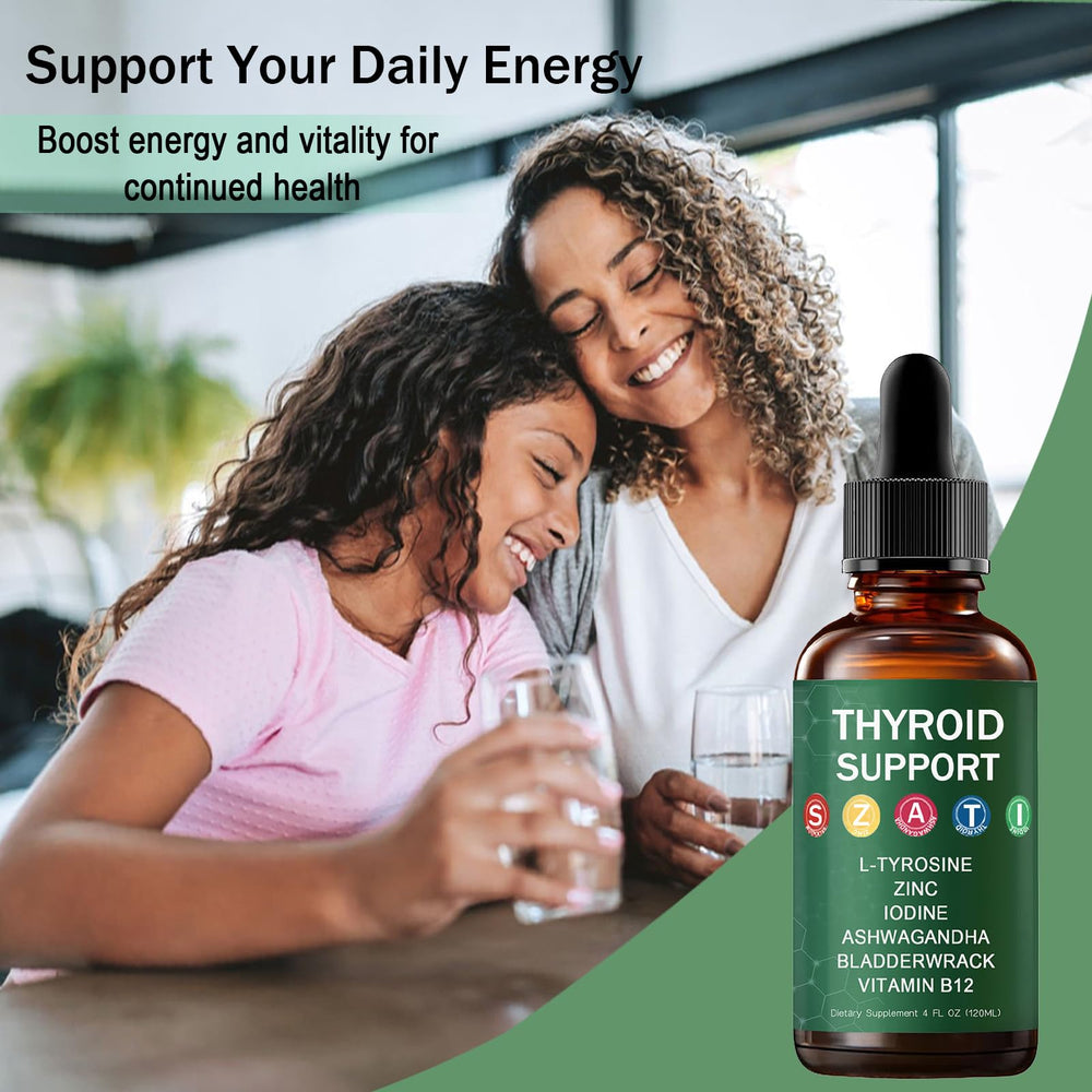 Habohuse Kindled Thyroid Drops being added to water for easy intake.