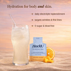 HackU Hydration Packets with magnesium and hyaluronic acid for skin moisture support