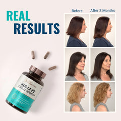 Hair La Vie Live Conscious bottle label detail showcasing essential nutrients.