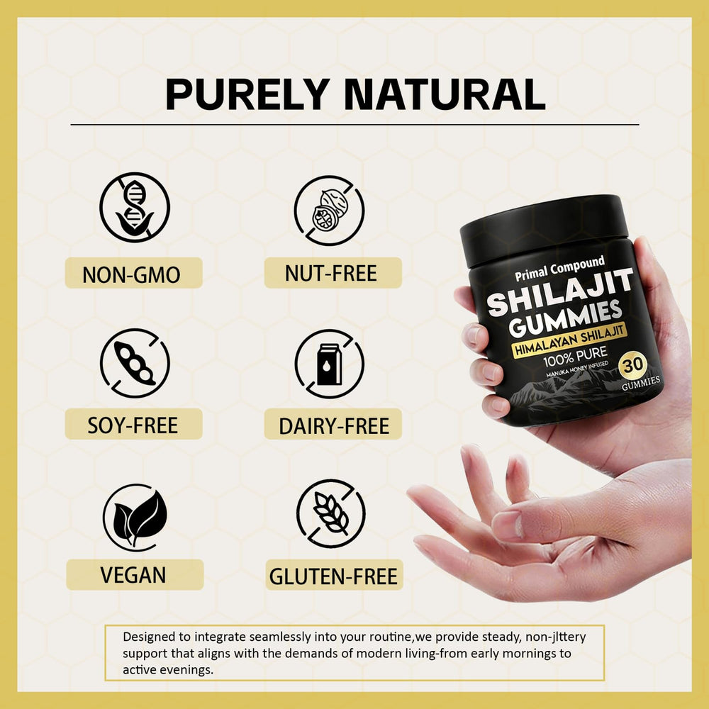 HairHalo Vitacore Shilajit Gummies bottle open for daily use.