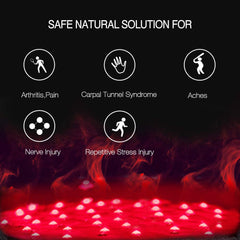 HAIYUE mitten-style red light device inside view highlights 88 LEDs.