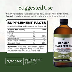 HalalEveryDay Black Seed Oil pour action showing easy dosing