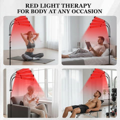 Halbeira 660nm red light targets surface layers for visible glow.