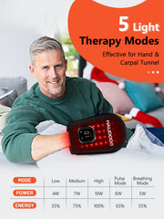 HALIDODO cordless red light glove wrist area focus for soothing stiffness during activities