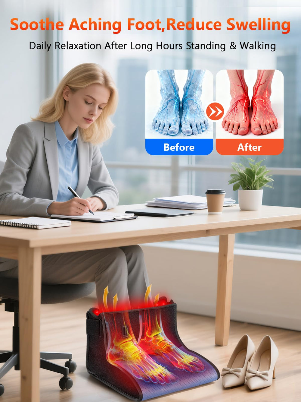 360-degree coverage surrounds the foot and ankle during therapy sessions