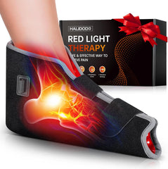 HALIDODO red light therapy foot wrap for feet, promoting relaxed muscles.