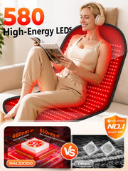 HALIDODO red light therapy mat provides large-area coverage for whole-body sessions at home.