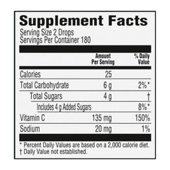 Two drops portion of HALLS Defense citrus drops demonstrates daily serving size