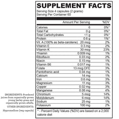 Closeup of Hallelujah Diet BarleyMax capsules emphasizing convenient daily supplementation for wellness.