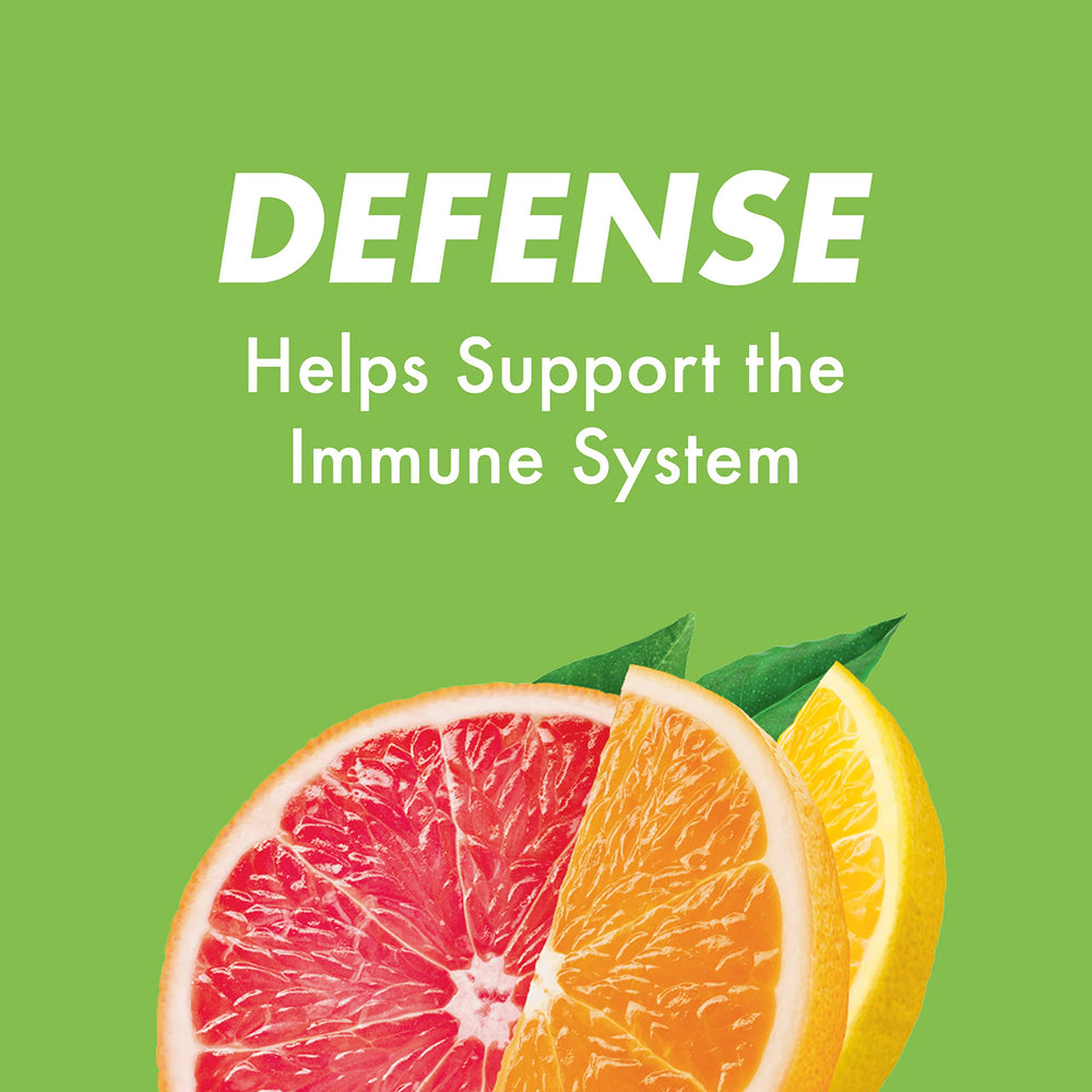 Lemon flavor HALLS Defense drops close view
