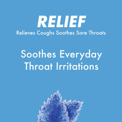 HALLS relief soothes sore throat with refreshing mint sensation.