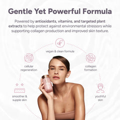 Halo Beauty Cherry Blossom Extract visual suggesting traditional botanicals for skin vitality.
