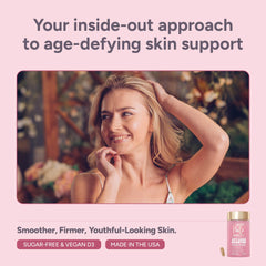Halo Beauty NAD+ graphic highlighting cellular energy support for aging skin.