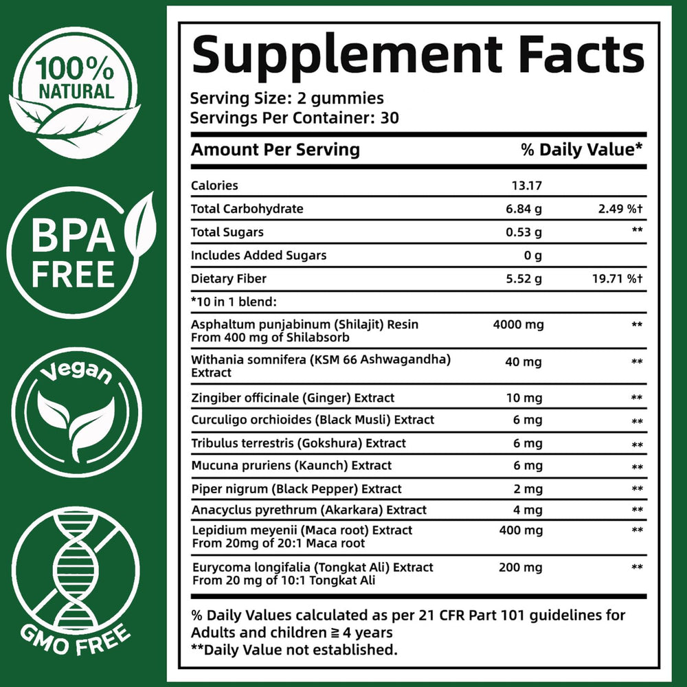 Hanachi gummies box highlighting no added sugar and ingredients profile