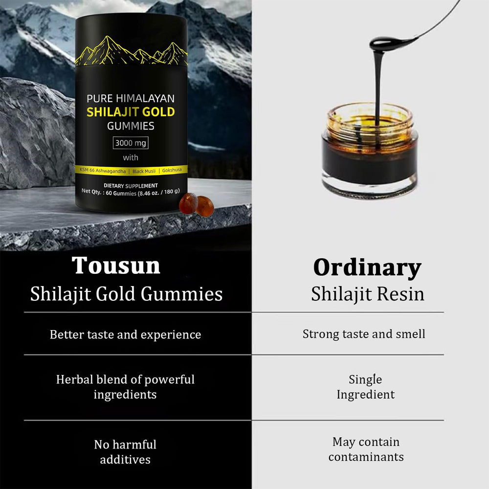 Hanachi Shilajit Gummies no added sugar packaging for clean nourishment.