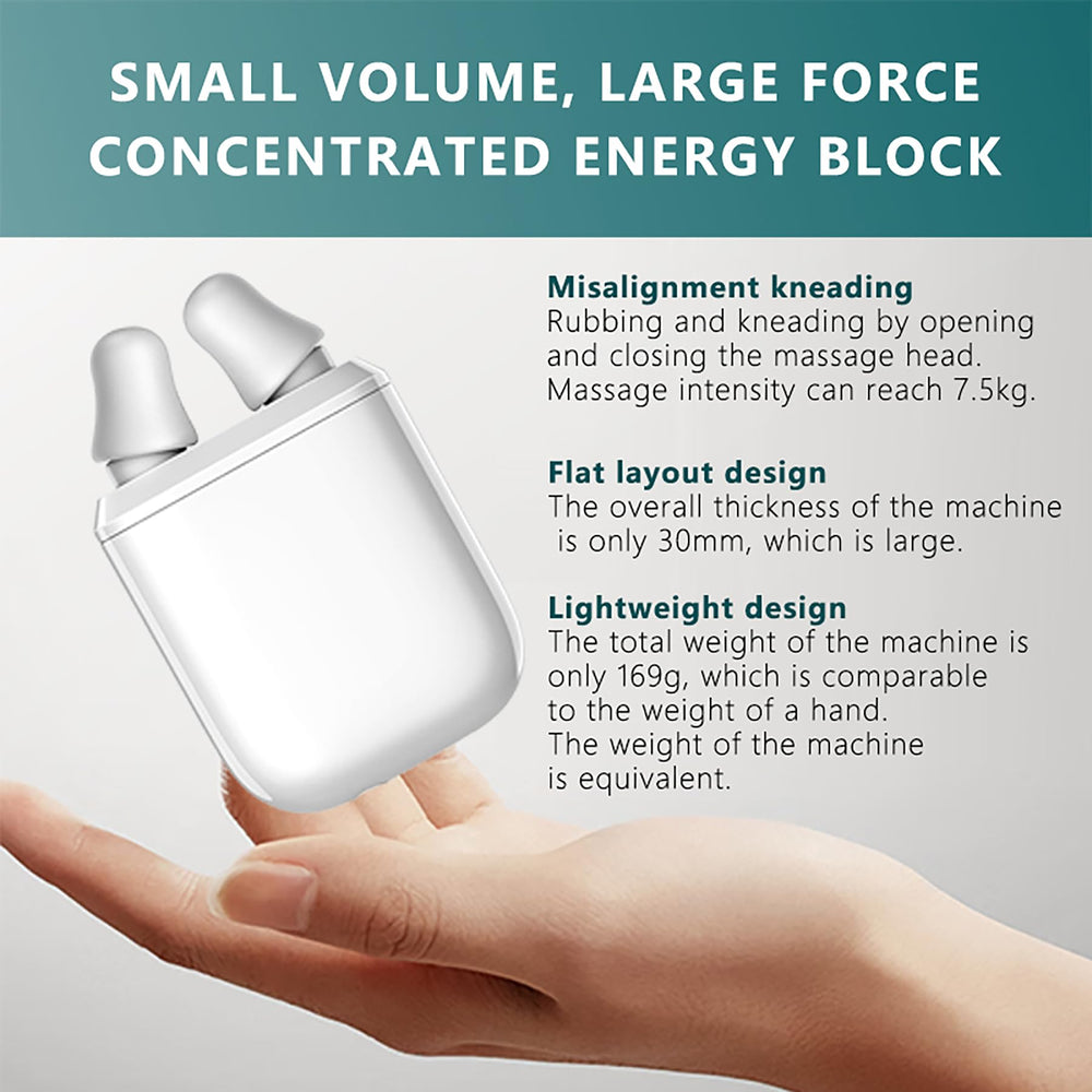 Handheld Massager used along the back for soothing kneading.