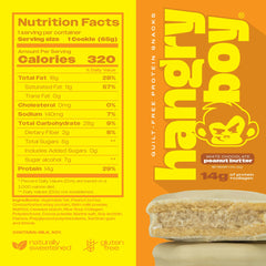 Hangryboy protein cookie sandwich packaging shown for convenient on the go snacking
