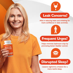 Happee Bladder Command label highlighting 4-in-1 bladder support ingredients