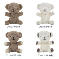 Happiest Baby SNOObear cuddly textures encourage friendly play and comfort.