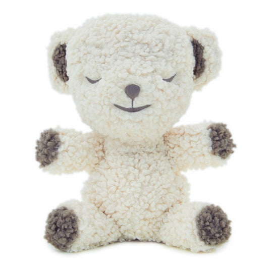 SNOObear plush-cream shows soft cuddly texture for soothing naps.