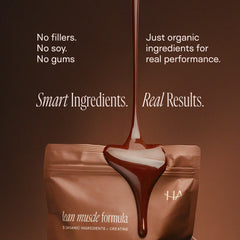 Happy Aging cocoa chia vanilla mix highlights chocolate flavor with fiber-rich ingredients