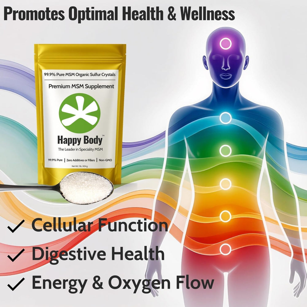 Happy Body Organic Sulfur Crystals pure form with high purity