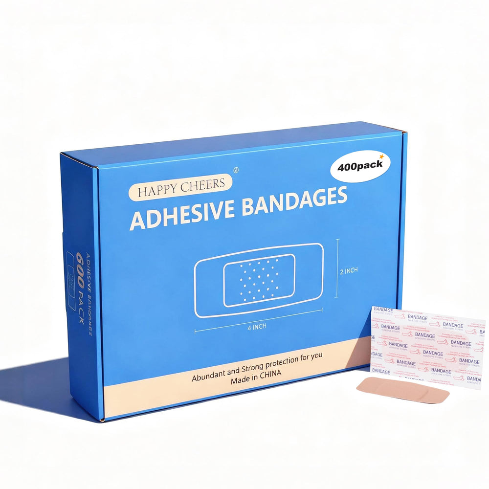 HAPPY CHEERS large bandage 2x4 coverage protects knee and elbow while staying secure