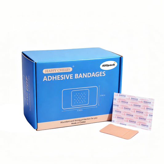 HAPPY CHEERS large 3x4 inch bandage covers knees and elbows for larger wounds