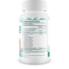 Happy Health Free Of Fungus Probiotic capsules illustrate daily support for nails and skin.