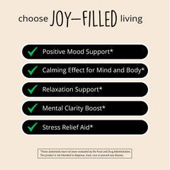 Happy Healthy Hippie Joy-Filled capsules closeup emphasizes vegan mood support