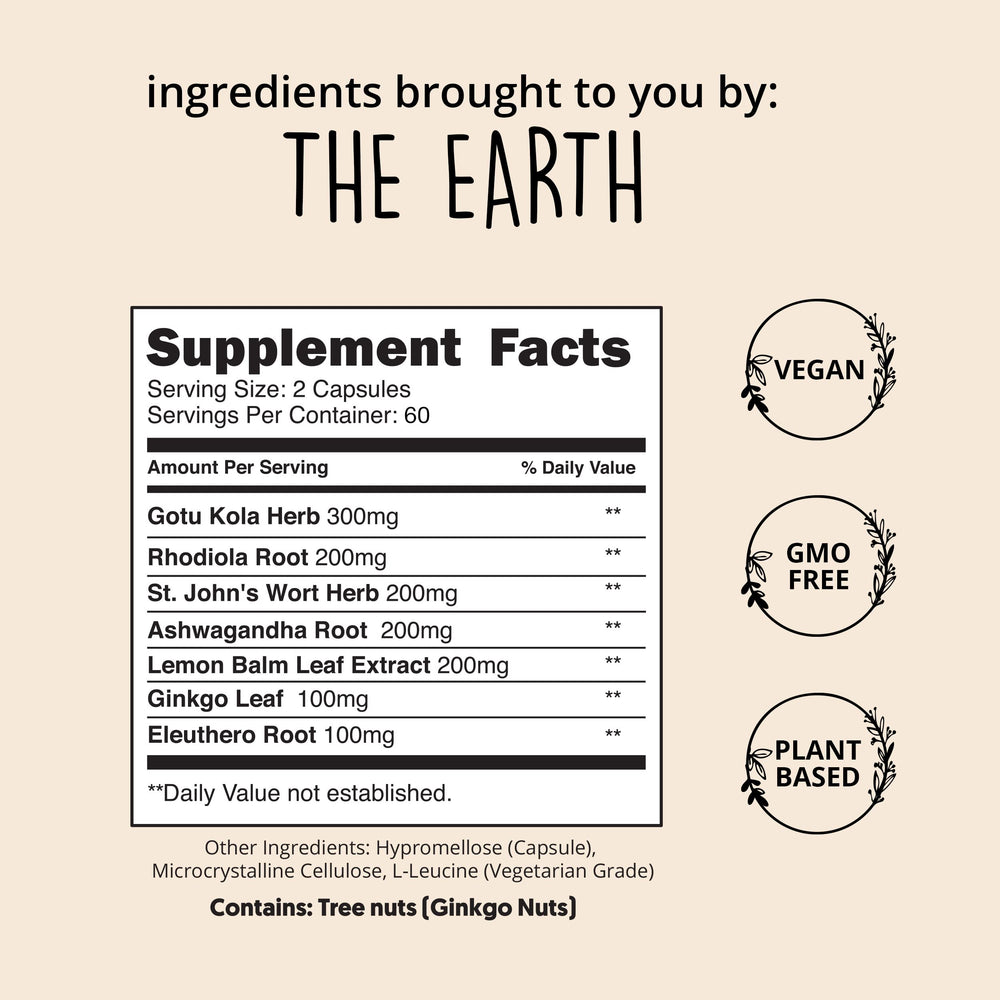 St. John’s Wort blend image signals mood support by Happy Healthy Hippie