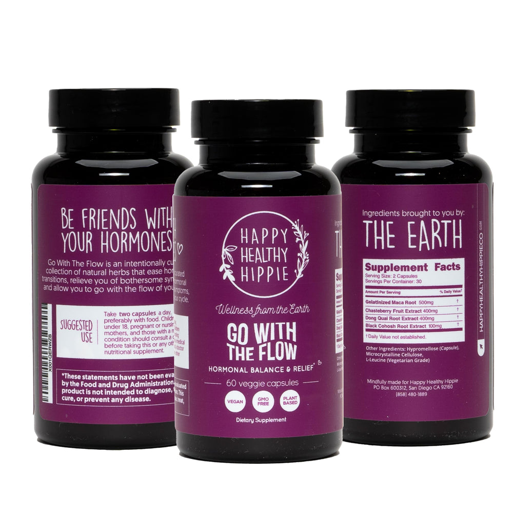 Happy Healthy Hippie supports through PMS, perimenopause, and menopause transitions.