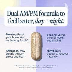 Happy V mood and energy capsule arrangement suggests daily mood support and vitality.