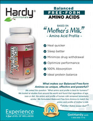 Hardy Nutritionals Balanced Free-Form Aminos packaging box for on the go use