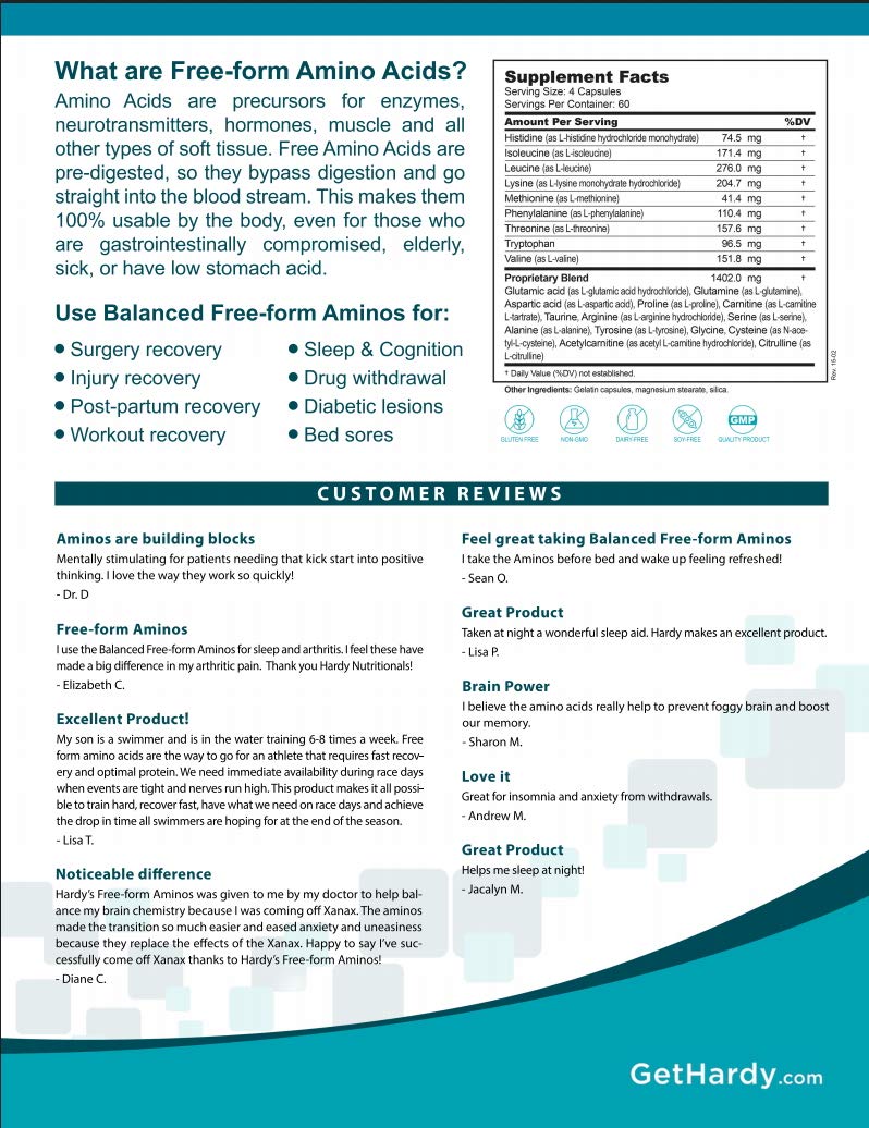 Hardy Nutritionals Balanced Free-Form Aminos serving spoon for easy dosing