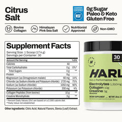 Harlo 3-in-1 electrolytes powder NSF badge image validates certification