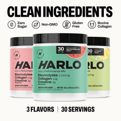USA-made Harlo product with clean ingredients motto.