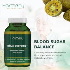 Harmony Bilva Supreme label detail emphasizing natural ingredients
