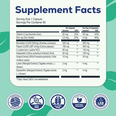 Haro Health AREDS2 formula capsules highlighting blue light protection for screens.