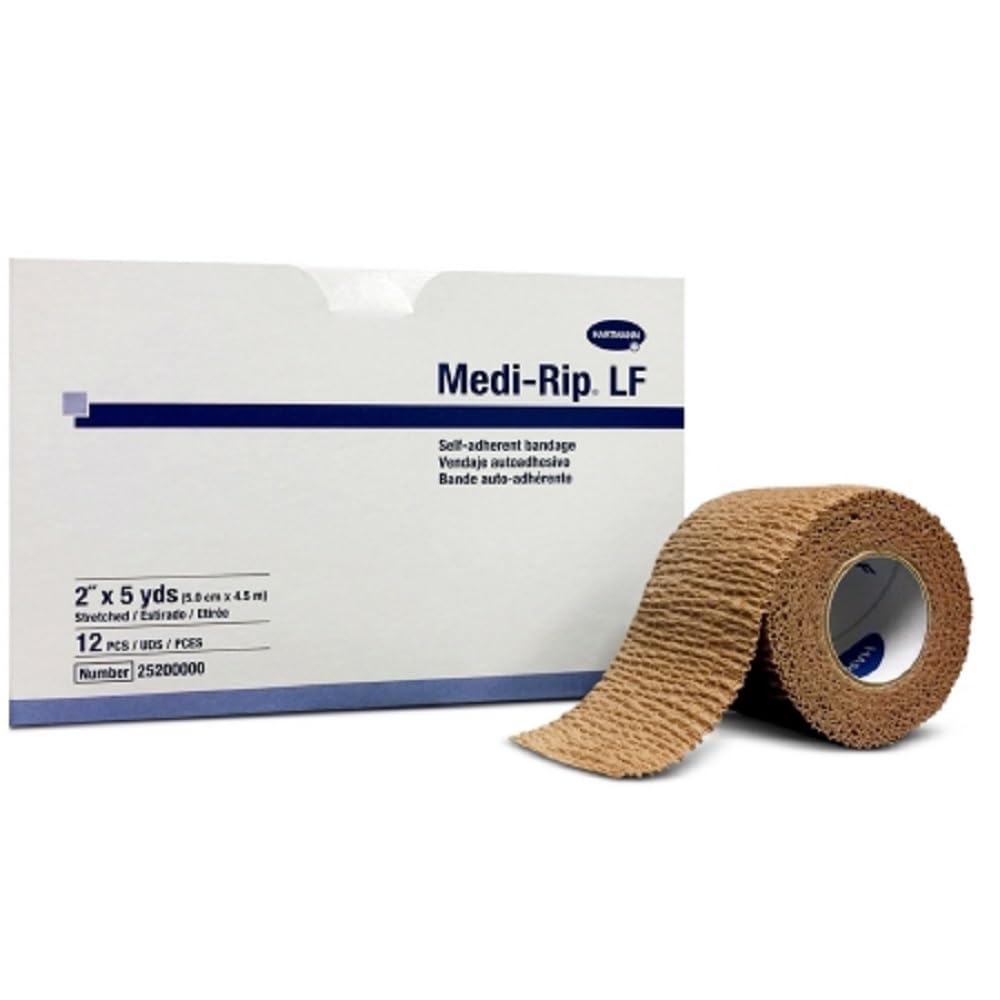 Hartmann Medi-Rip self-adherent bandage in tan for comfortable, hands-free compression