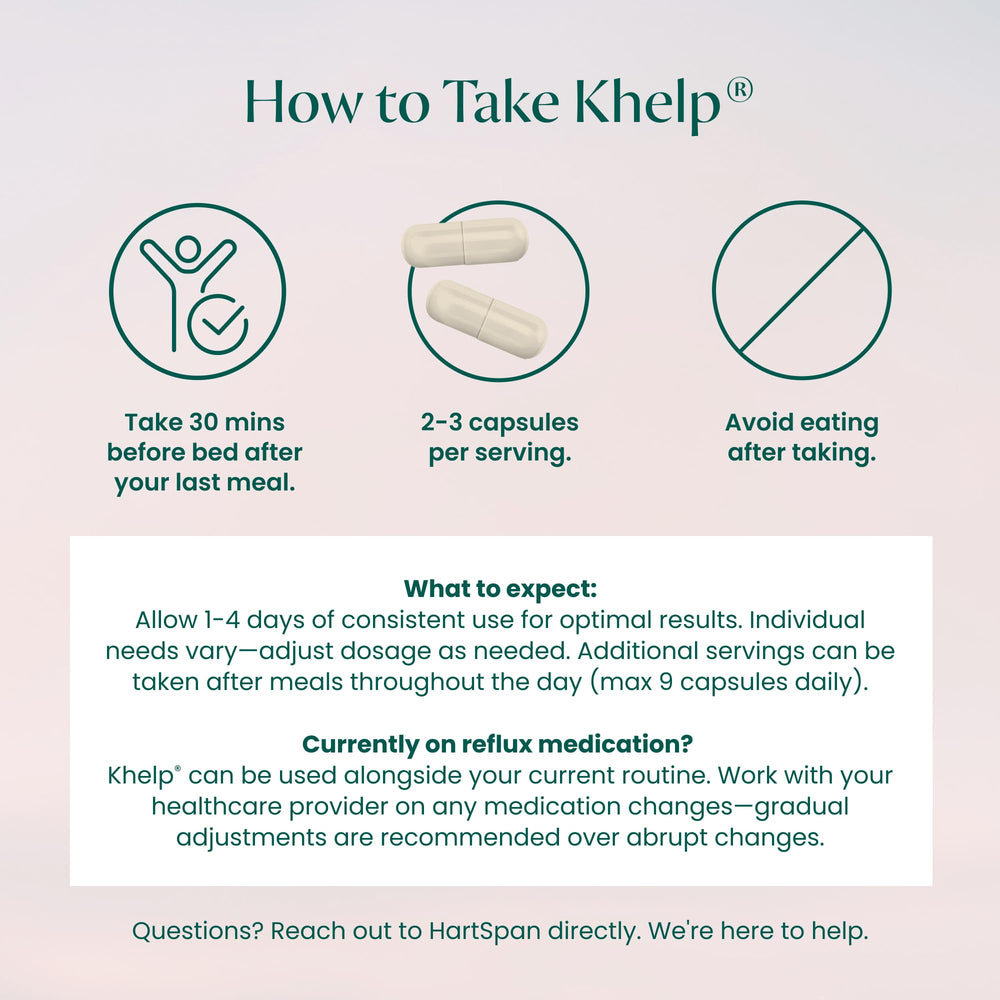 HartSpan Khelp visual barrier concept illustrating how alginate helps reflux.